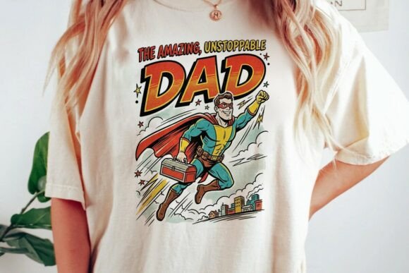 Amazing Dad Superhero Comic Design: A Retro Graphic for Modern Projects