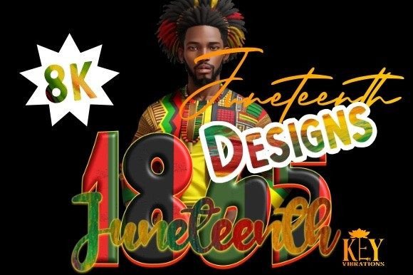Celebrate Liberation: The Afro Locs Man Juneteenth Design
