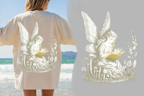 Enchant Your Projects: A Whimsical Fairy Reading Book PNG