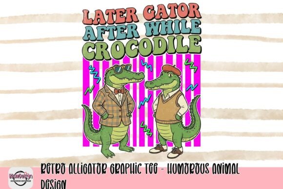 Retro Alligator Graphic Tee: A Quirky Design with Real Charm