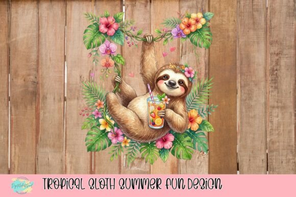 Tropical Sloth Summer Fun: The Ultimate Chill Design